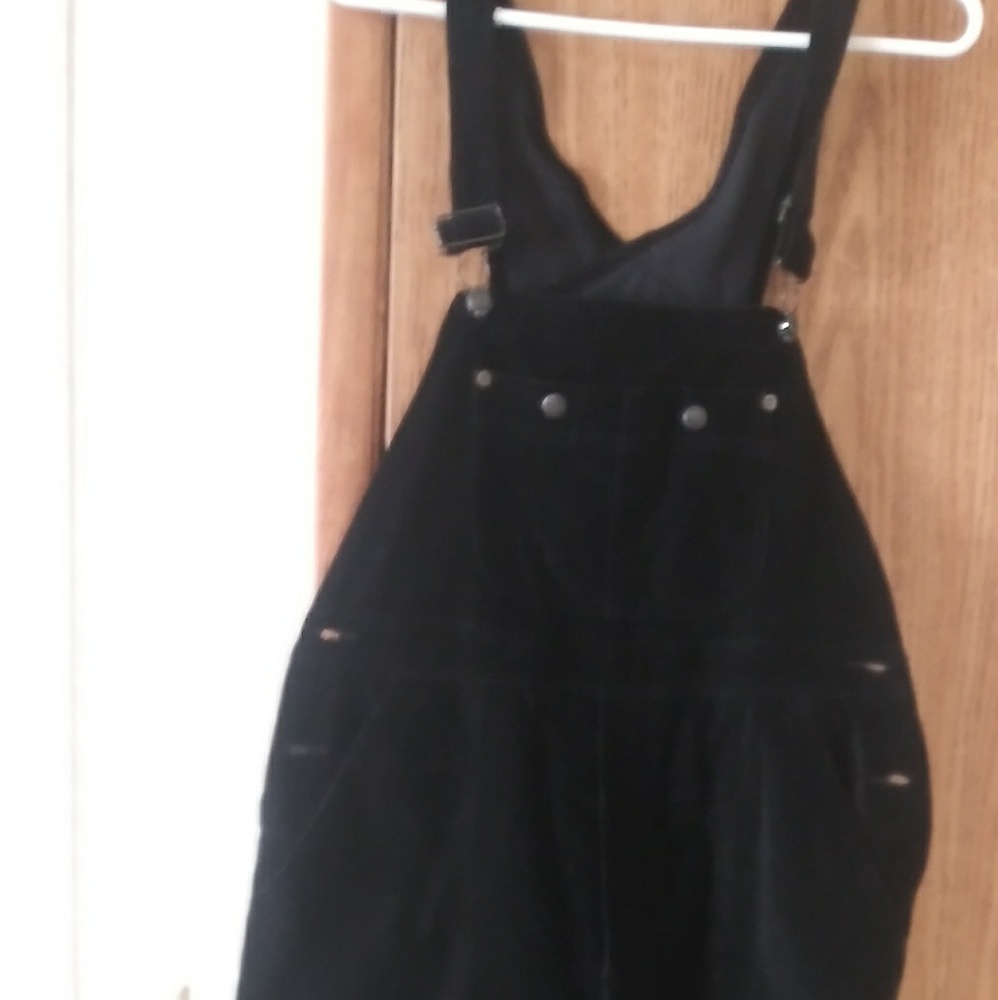 Black bib overalls
